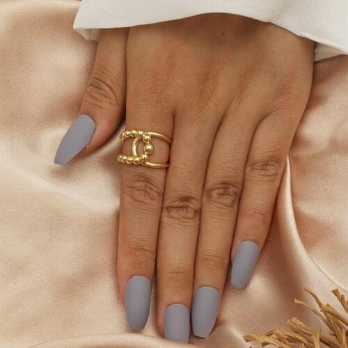 MANGOSKY 925 Silver Fashion Adjustable Size Cross C Ring For Women