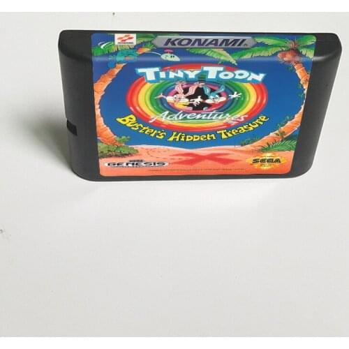 Tiny Toon Adventures Busters Hidden Treasure - 16 Bit MD Game Card for Sega Megadrive Genesis Video Game Console Cartridge