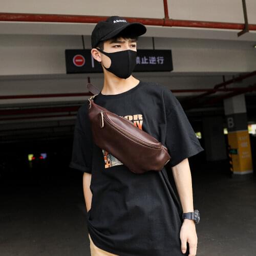 Men Waist Bag PU Leather Mobile Phone Wallet Casual Sling Chest Pack Mens Retro Luxurious Messenger Shoulder Bags Fanny Pack