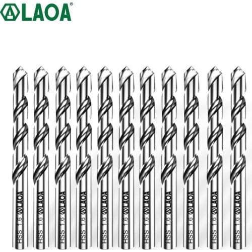 LAOA 10pcs Twist Drill Set Spiral Screw Metric Composite Tap Drill Bit Tap Twist Drill Bit Set for Cutting Drilling Polishing