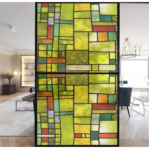 Church Style Window Film Privacy Glass Sticker UV Blocking Heat Control Window Coverings Window Tint for Homedecor