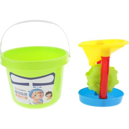 Beach Toys Playset for Kids - 12 Pieces Large Bucket Shovel Rake Molds Set