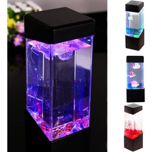 Bedside Night Light Aquarium Jellyfish Lamp Home Table Decoration Lights for Bedroom Stading Room Kids Gifts