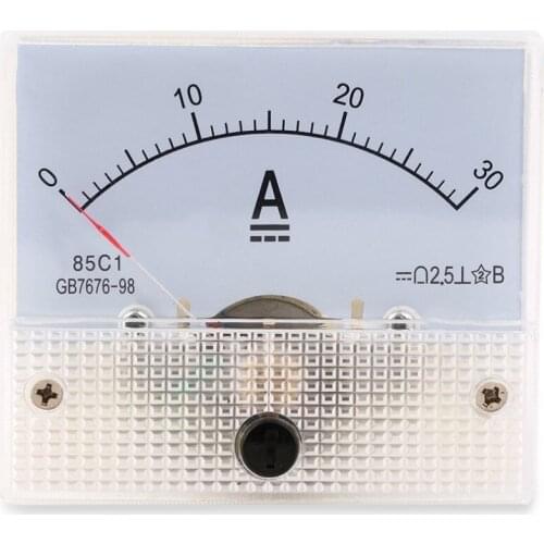 Professional DC30A Analog Ammeter Panel Portable 0-30A Current Meter Durable Analog Amperemeter Panel Meter Gauge