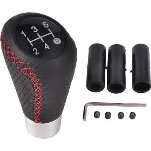 Universal 8mm/10mm/12mm Manual 5 Speed Shift Lever Knob Hole Car Manual Shifter Shift Button Knob Only For Circular Gear Lever