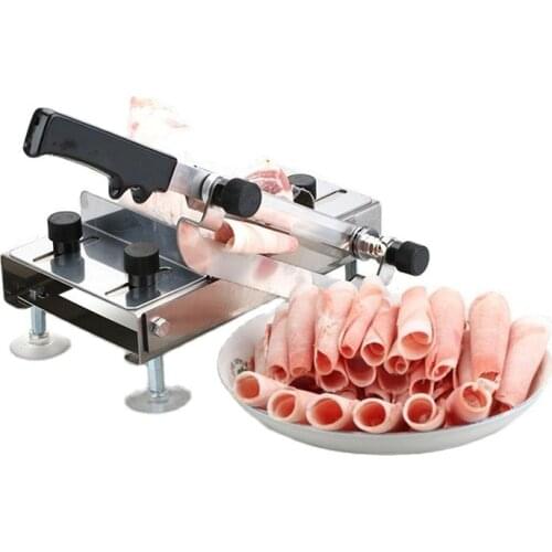 Manual Lamb Beef Slicer Frozen Meat Cutting Machine Vegetable Mutton Rolls Cutter meat Stainless Steel Food Slicer
