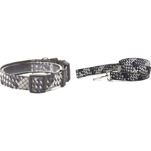 The latest grid style collar leash harness for pet Pet Supplies a variety of colors S L two sizes supply