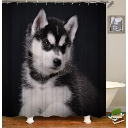 OLOEY Puppy Dog Sloth Animal Shower Curtains for Bathroom 3d Print Bath Curtains Waterproof Fabric Customzied Size Image