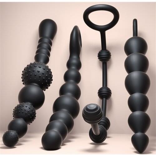 Silicone Butt Plug Anal Beads Ball Female Vagina Masturbator Dildo Prostate Massager Anal Dilator Sex Toys for Couples Anal Plug