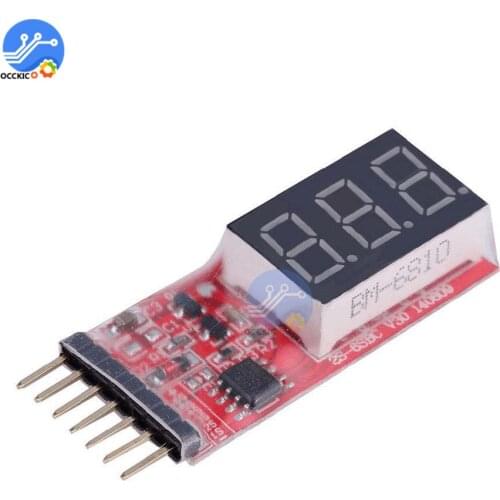 BMS 2S 3S 4S 5S 6S Li-ion Battery Checker LED Digital Display 7.4V-22.2V Li-ion Battery Voltage Tester for RC Model
