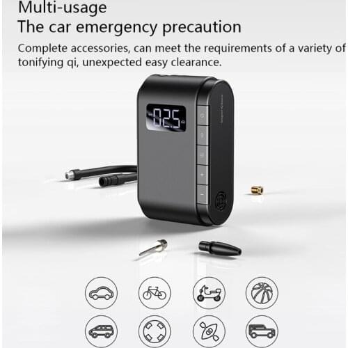 Air Compressor Electric Tire Inflator Portable Car Tire Pump with LED Light for Car Tire Bicycle and Other Inflatables F19A