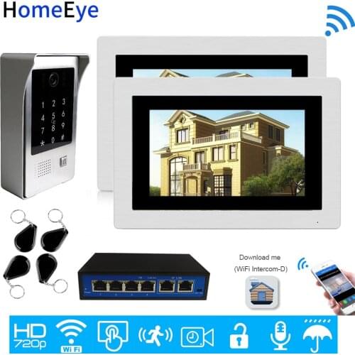 WiFi IP Video Door Phone Video Intercom Mobile App Remote Access Control Multi-language OSD Unlock Code Keypad Security IC Card