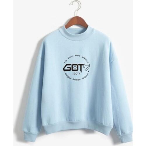 Brand New Fashion Autumn Winter Fleece Women Hoody Harajuku Got7 Cute Kpop Hoodies Sweatshirts Moletom Pullover Top