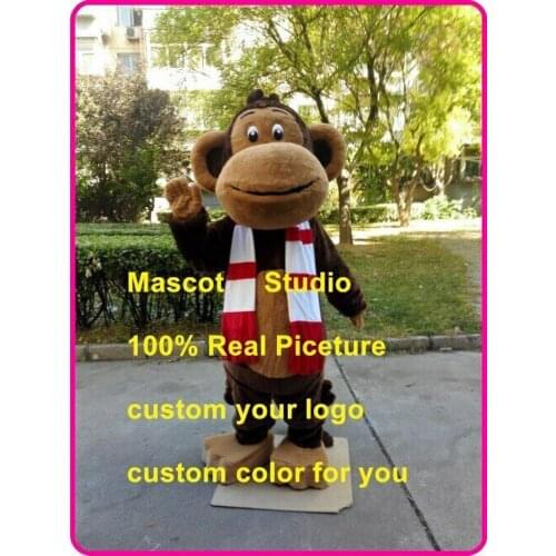 Monkey Mascot Costume Suit Cosplay Party Game Dress Outfit Advertising Halloween