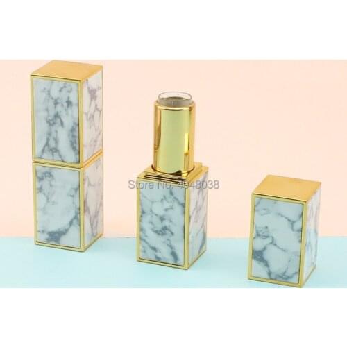 12.1mm Eight Sides Lipstick Tube Elegant Empty Lip Balm Container Plastic Packaging Lip Balm Bottle Square Lip balm Tube 20pcs