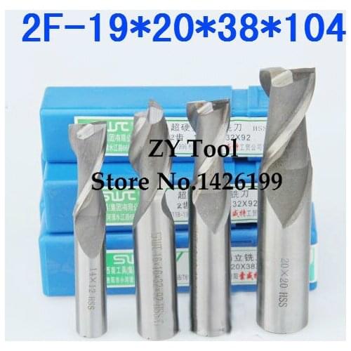 2pcs/set 19.0MM 2 Flute HSS&Aluminium endmill milling cutter CNC Bit Milling Machine tools Cutting tools.Lathe Tool,router bit
