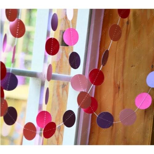 50pcs/Lot Paper Garland Colorful Decorative Round String Banner Hanging Paper Craft Bunting Wedding Party Birthday Home ZZY115