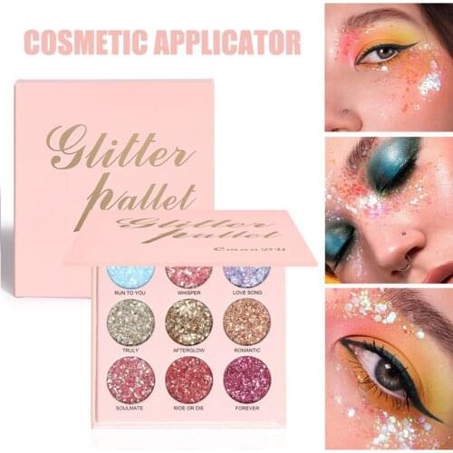 9 Colors Eyeshadow Palette Matte Shimmer Glitter Pigmented Makeup Naturally Long Lasting No Smudging Eye Shadow Palette SK88