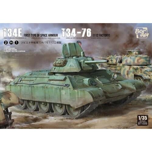 Border BT-009 1/35 Model Kit T34E FIRST TYPE OF SPACE ARMOR T34-76 2IN1