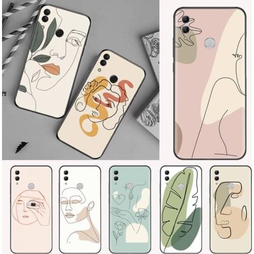 Abstract line art Phone Case For Huawei NOVA 2 2i 2s 3i 4 4e 5 plus P10 lite 20 P20 pro honor10