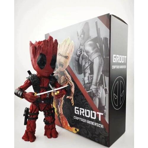 Marvel Guardians of The Galaxy Avengers Tree Man as X-men Deadpool BJD Action Figure Model Toys