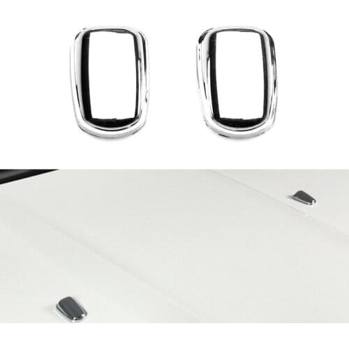 Chrome Head Water Spray Nozzle Wiper Water-jet Cover Trim For Ford Focus Mk3