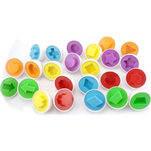 Infant Toys Puzzle Random Educational Toys Recognize Color Shape Kids Egg Fight Inserted Color Matching Wooden Toys 2021
