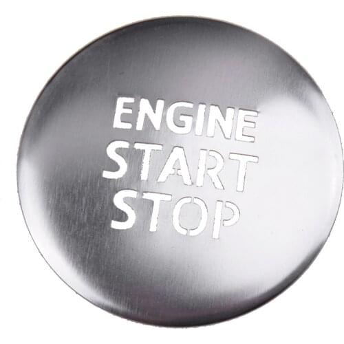Car Engine Start Stop Push Button Switch Cover Silver Fit For Toyota Tacoma 2016 2017 2018 2019 2020