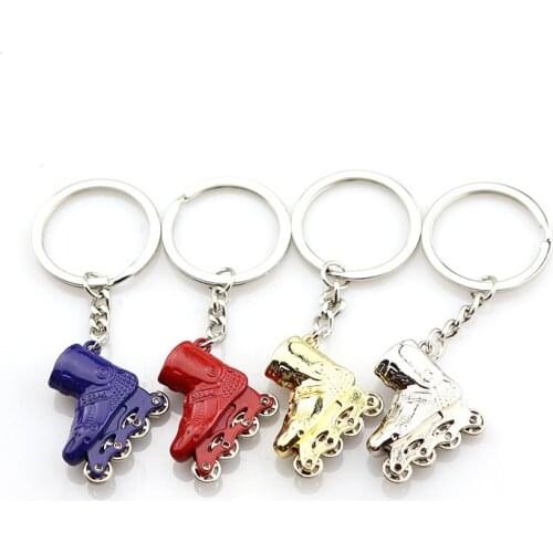 Creative Roller Skates Cute Keychain Fashion Car Backpack Jewelry Pendant Keychain Roller Skating Couple Gift