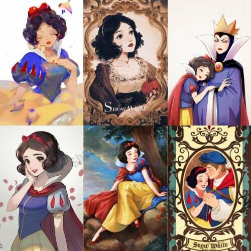 DIY 5D Diamond Painting Disney Cartoon Snow White Anime Cross Stitch Kits Diamond Embroidery Mosaic Home Decor Christmas Gift