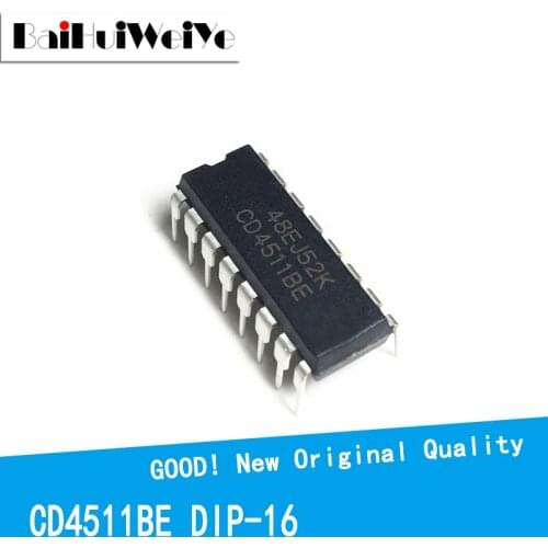 10PCS/LOT CD4511BE CD4511 4511BE DIP-16 4511New Original IC Good Quality Chipset In Stock DIP16