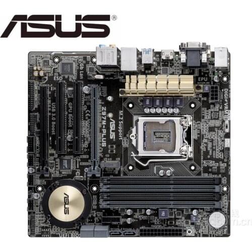 Asus Z97M-PLUS Desktop Motherboard Socket LGA 1150 i7 i5 i3 DDR3 SATA3 USB3.0 USED mainboard
