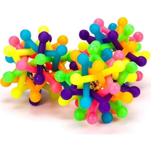 New Pet Toys Lovely Colorful Bell Woven Dog Toy Ball Bite Resistant Fun and Relaxing for Dogs and Cats Pet Supplies Accessories