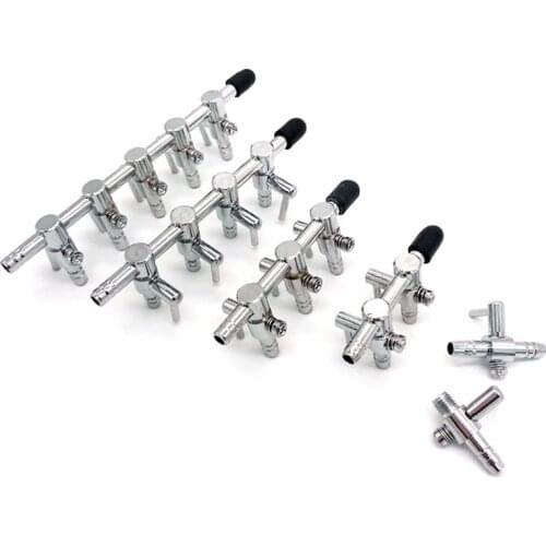 1 2 3 4 5 Way Aquarium Air Splitter Valve Fish Tank Air Pump Flow Splitter Distributor Pump Valve Tap Lever Control Switch Valve