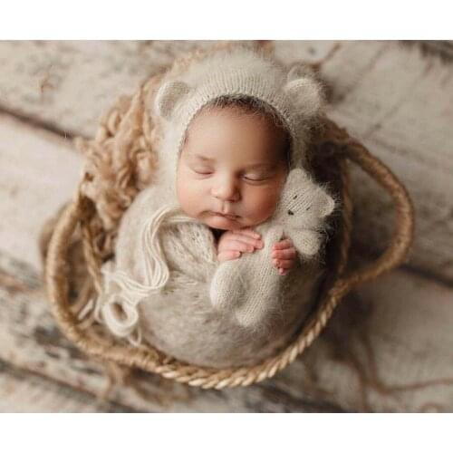 Newborn Nphotography props basket childrens studio woven basket baby photo baby photo weaving frame Infant Basket Prop Toy Gift