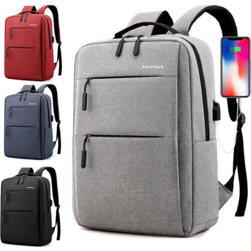 Besegad Large Capacity Laptop Backpack Travel Schoolbag with USB Charging Port for 15.6 Inch Notebook Business Rechargeable Bag