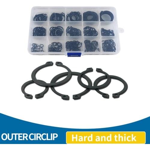 SENYU c clip external circlip snap retaining rings set stainless steel carbon steel 5-19mm circlip set for shaft