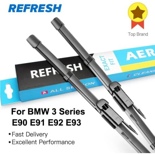 REFRESH Windshield Wiper Blades for BMW 3 Series E90 E91 E92 E93 316i 318i 320i 320si 323i 325i 320d 325d 330d