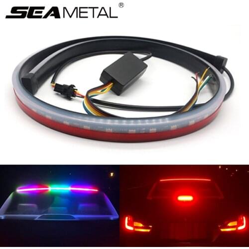 90CM Car Brake LED Strip Light 12V Third Brake Lights Waterproof Tailgate Warning Strobe Lamp Flashing Driving Turn Signal Light