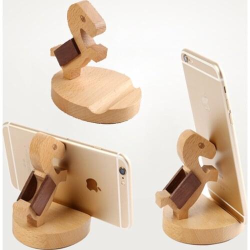 Universal Unique Wooden Kufung Style Cellphone Holder Stand Bracket For iPhone For Samsung For XiaoMi Smart Phones Portable