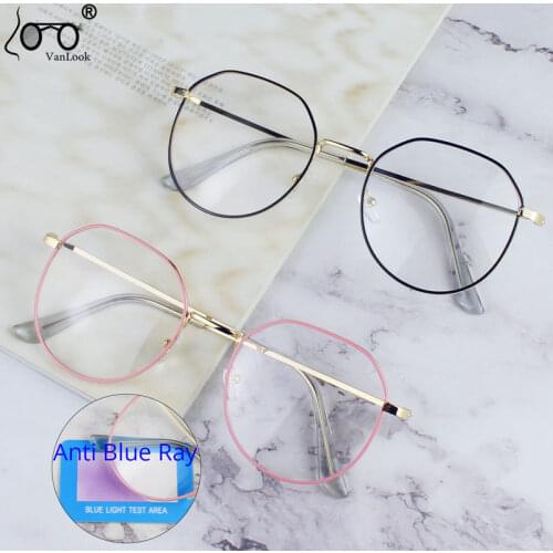 VANLOOK Blue Light Blocking Glasses Mens Computer Glasses Zero Stylish Round Spectacle Frames For Women Optical Eyeglasses