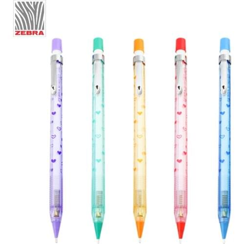 Japanese ZEBRA Classic M-1403 Activity Pencil Heart Shaped Color Transparent Rod 0.5mm