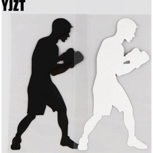 YJZT 8.3CM*15CM Boxing Pattern Personality Car Sticker Vinyl Decal Decoration 1A-0212