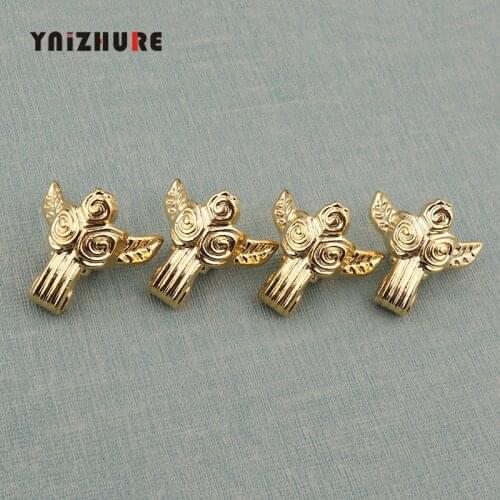 1pc 31*32mm Zinc Alloy Beast Foot,Decoration Legs,Rose Flower Leg,Vintage Wooden Box,Cabinet Corner,Gold Plated Color