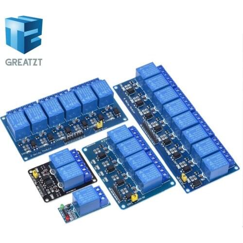 GREATZT 5v 1 2 4 6 8 channel relay module with optocoupler. Relay Output 1 /2 /4 /6 / 8 way relay module 12V for arduino blue