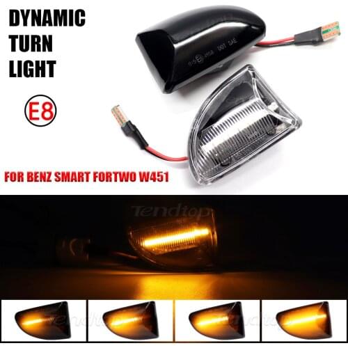 12V For Mercedes Benz Smart Fortwo W451 Coupe Cabrio Flashing Turn Signal Side Light Repeater Marker Lamp Car Assessoreis