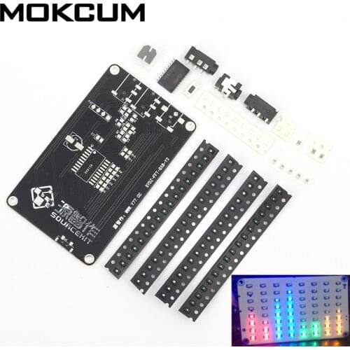 4 Colors Red Blue Green Yellow 8x8 5V FFT Audio Spectrum Audio Indicator Voice Control Matrix LED Electronic DIY Kits