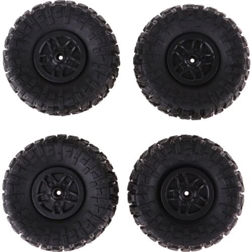 4pc Black 1:12 Tyre Tires & Wheels for D90 MN90 91 RC Car Truck Crawler Part
