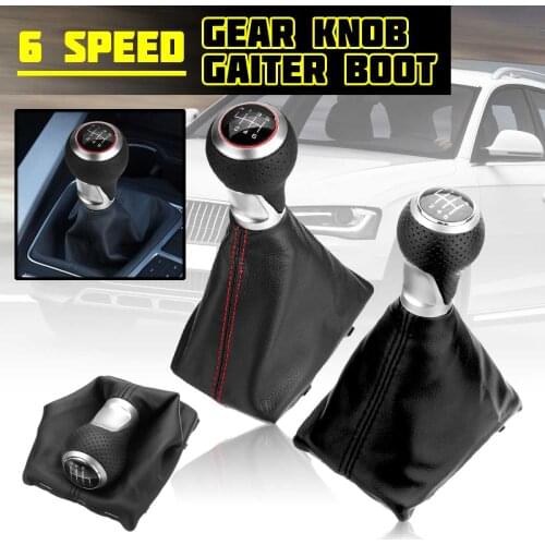5 Speed 6 Speed Car Gear Shift Knob Gaiter Boot Cover PU Leather For Audi A4 S4 B8 8K A5 8T Q5 8R S-Line 2007-2015