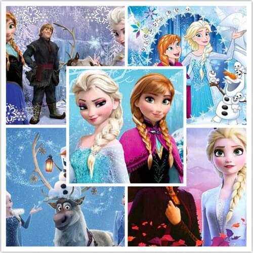 Disney 5D Diy Diamond Painting Cartoon Cross Stitch Full Circle Diamond Embroidery Frozen Elsa Anna Princess Decoration Gift